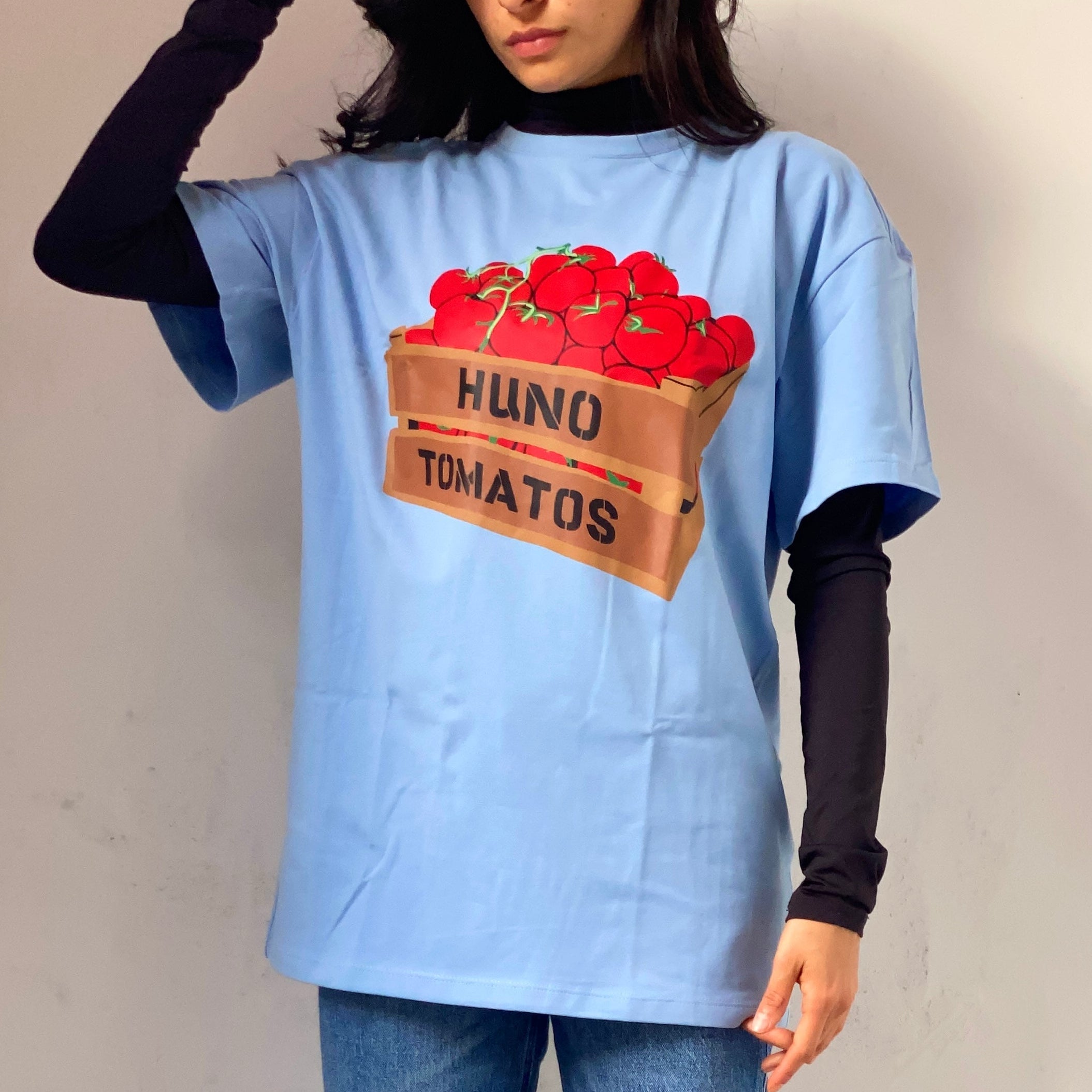 Tomato Tee- Baby Blue