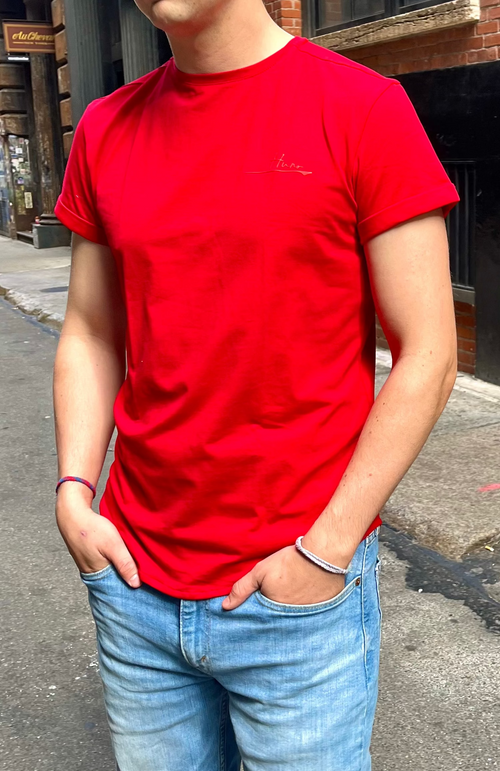 HUNO basic Tee- Scarlet