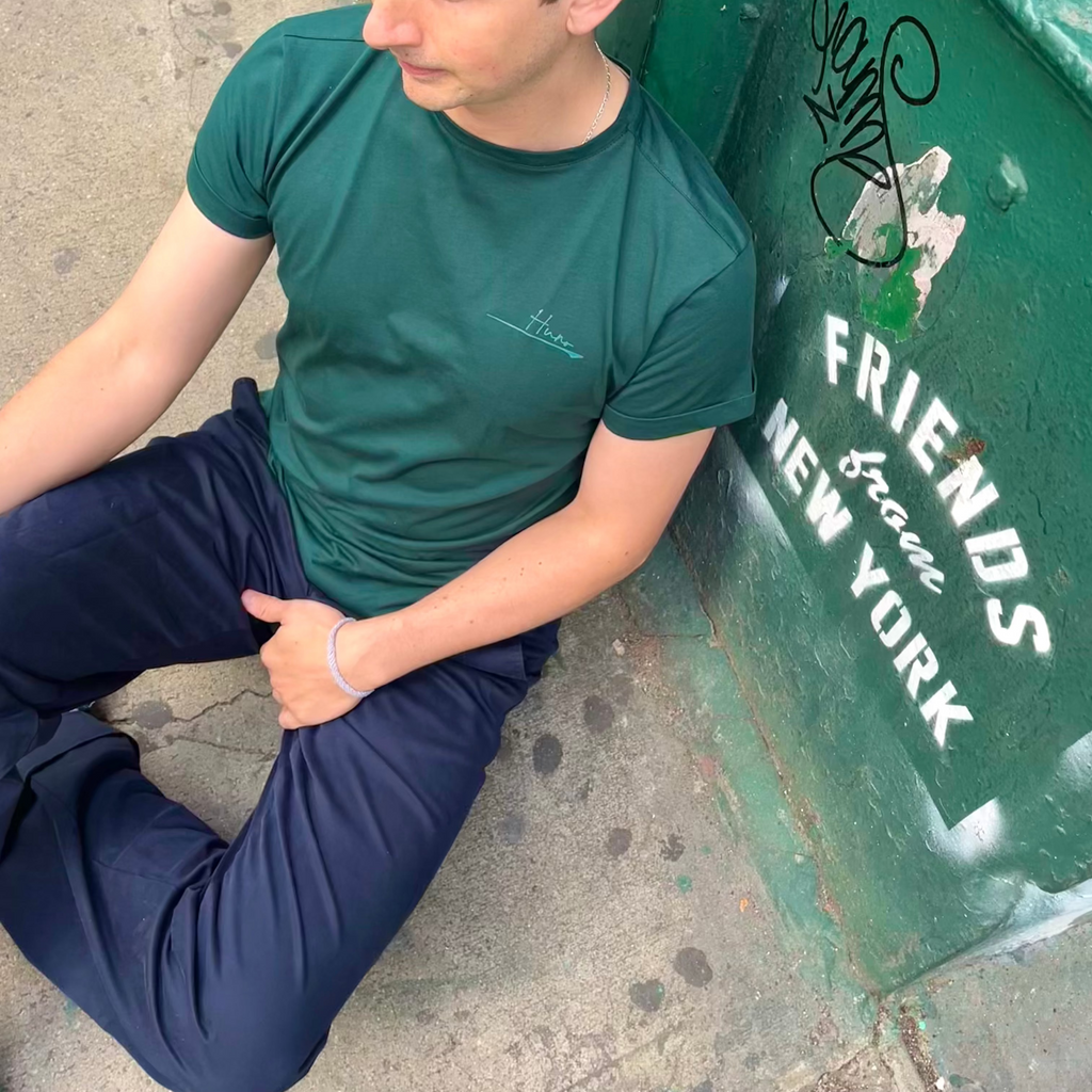 HUNO basic Tee- Evergreen